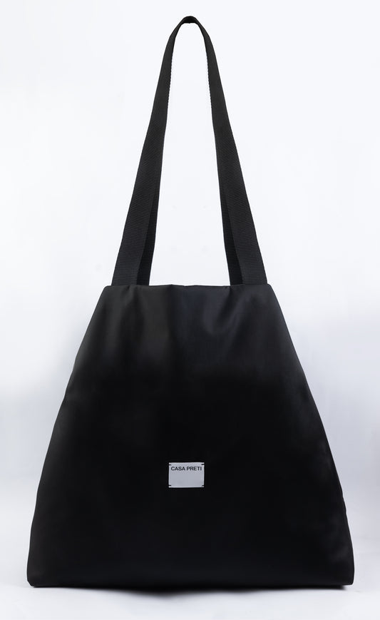 Borsa media "Casa al mare" in nylon rigenerato