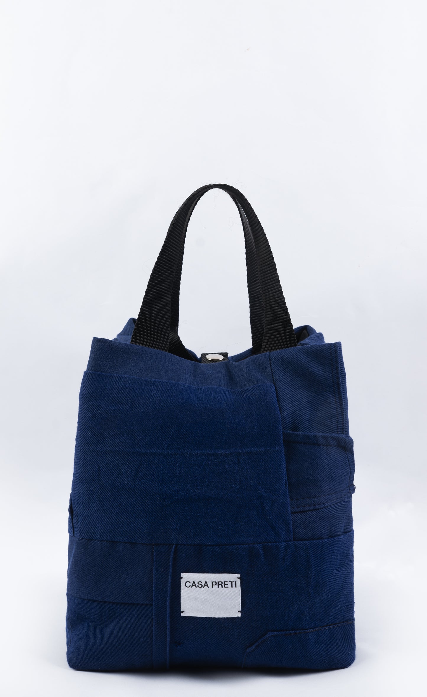 Borsa piccola "Casa sull'Albero" in patchwork canvas di cotone