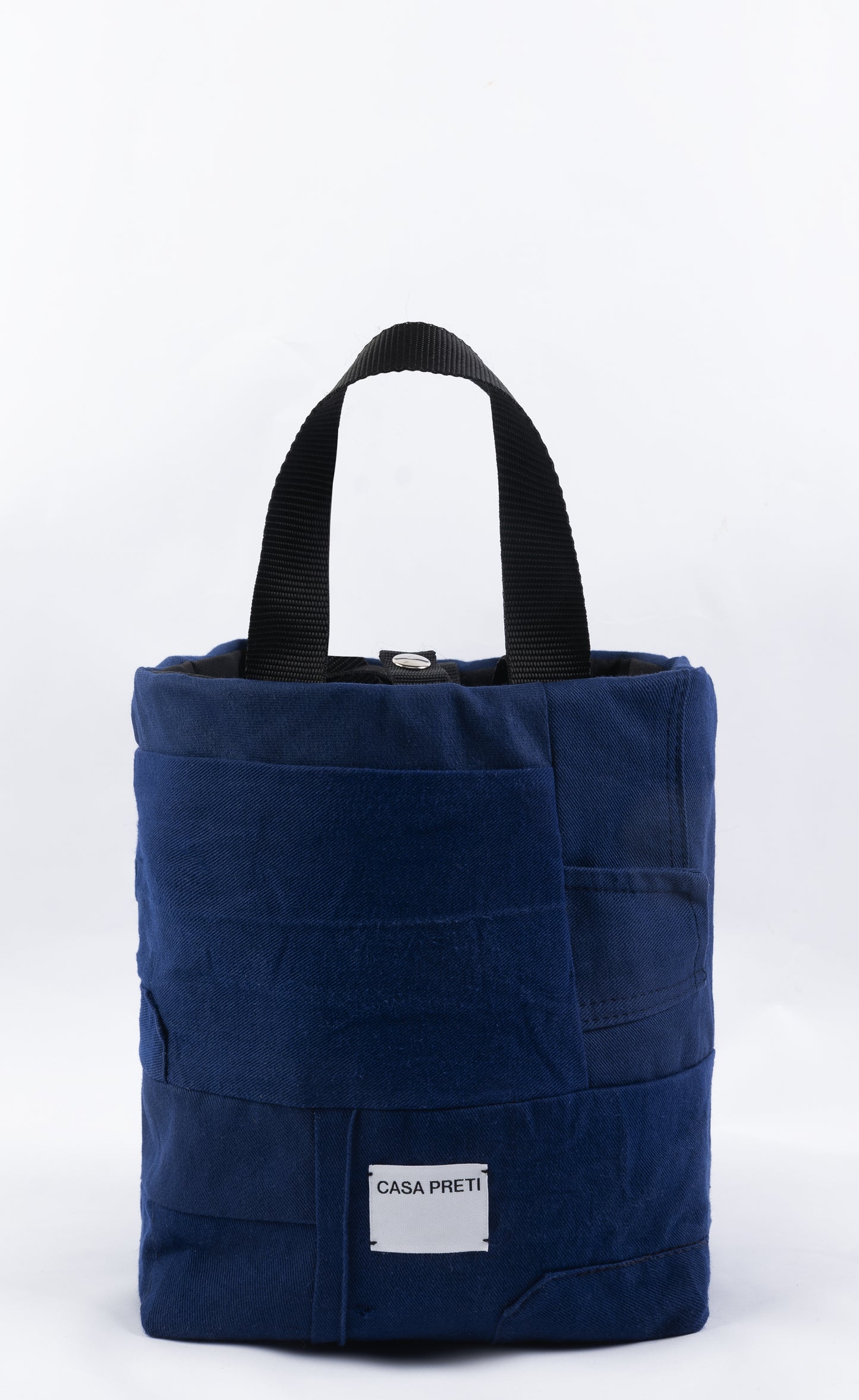 Borsa piccola "Casa sull'Albero" in patchwork canvas di cotone