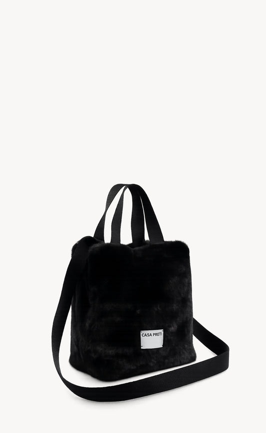 Borsa piccola "Casa sull'Albero" in eco-pelliccia