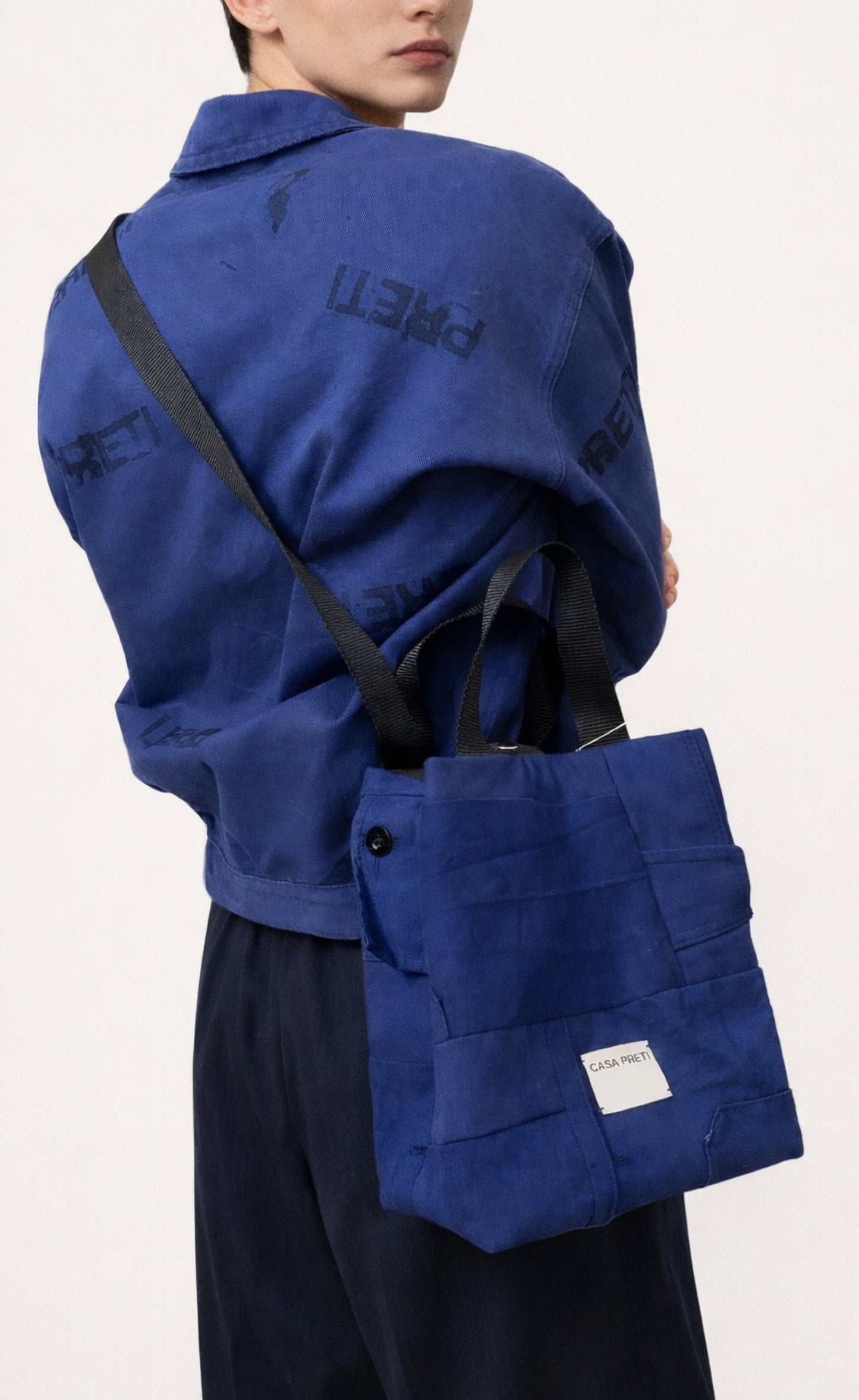 Borsa piccola "Casa sull'Albero" in patchwork canvas di cotone