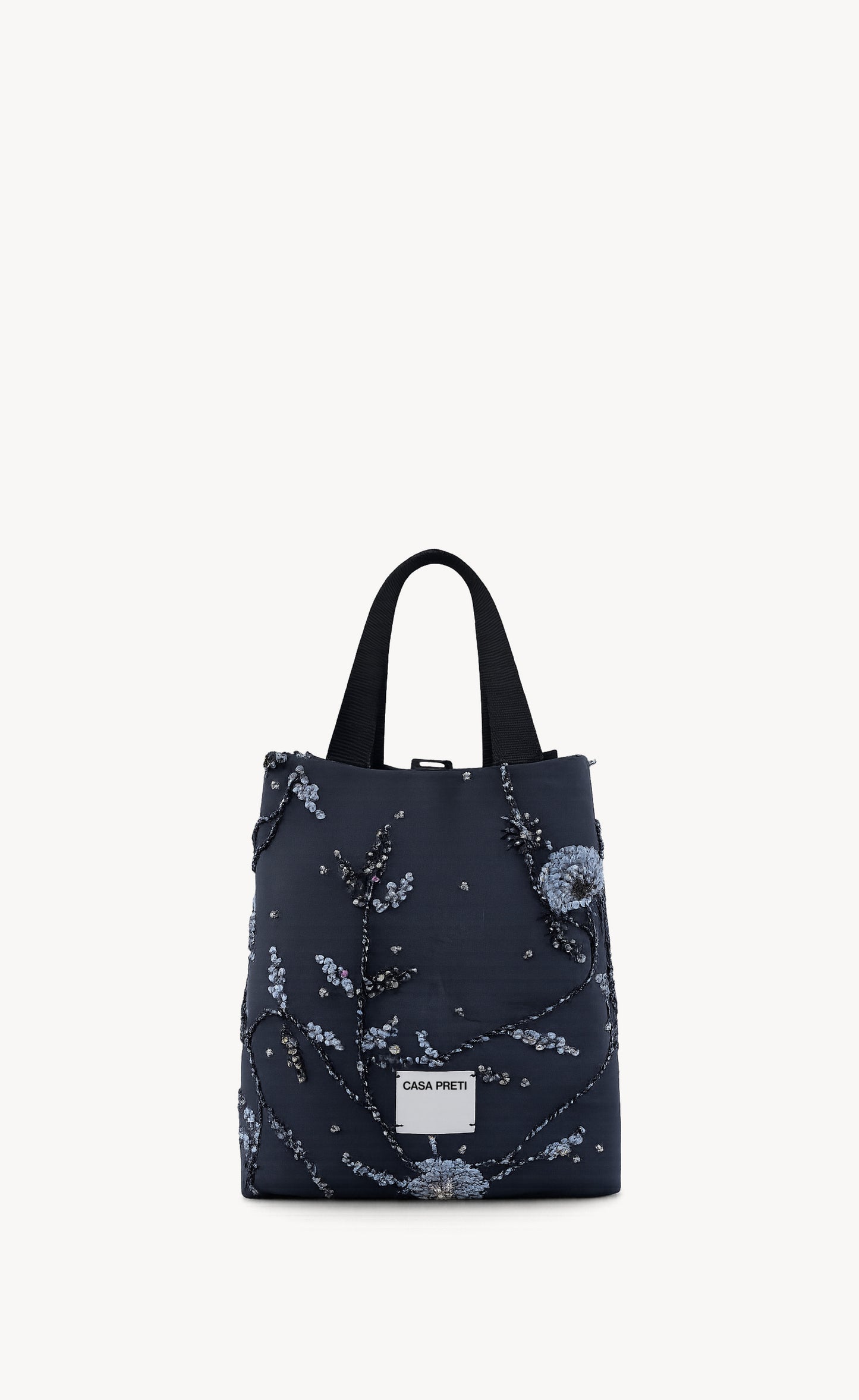 Borsa piccola "Casa sull'Albero" in seta ricamata