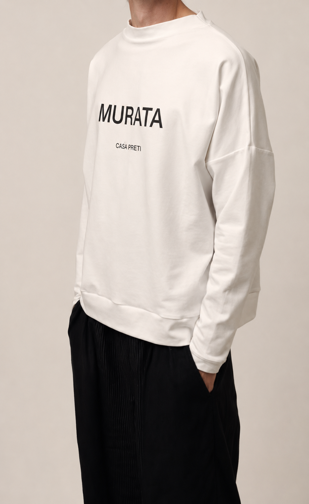 Felpa "Murata" in cotone garzato
