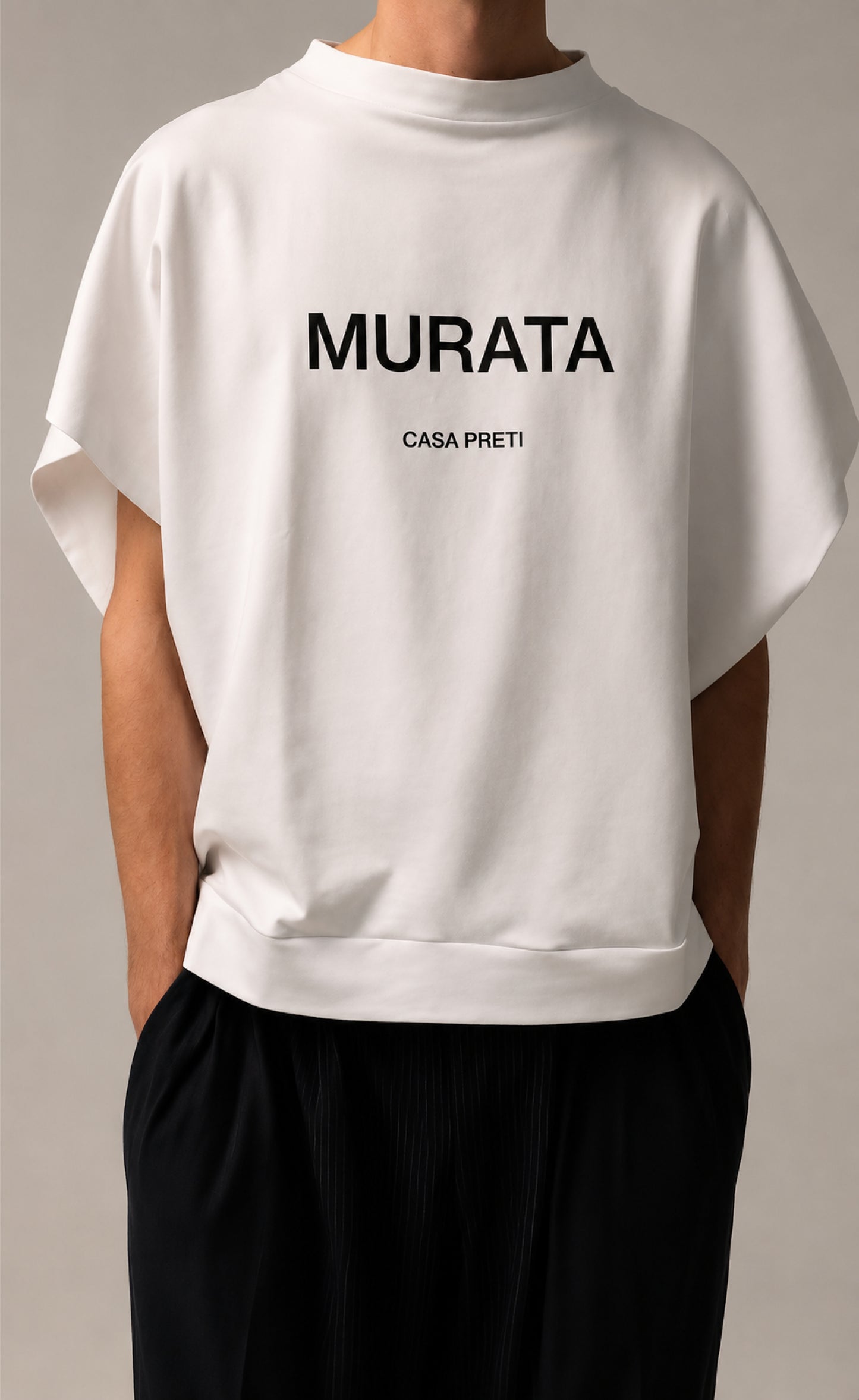 Top "Murata" in cotone garzato