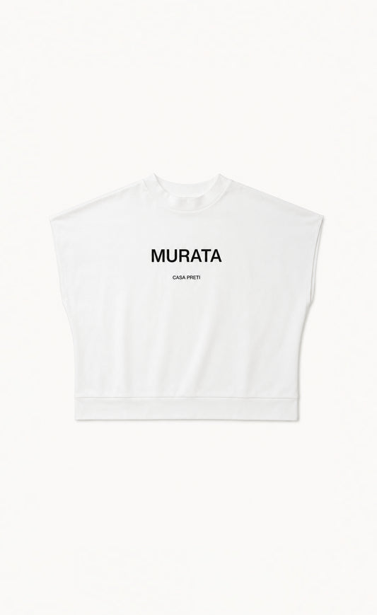 Top "Murata" in cotone garzato